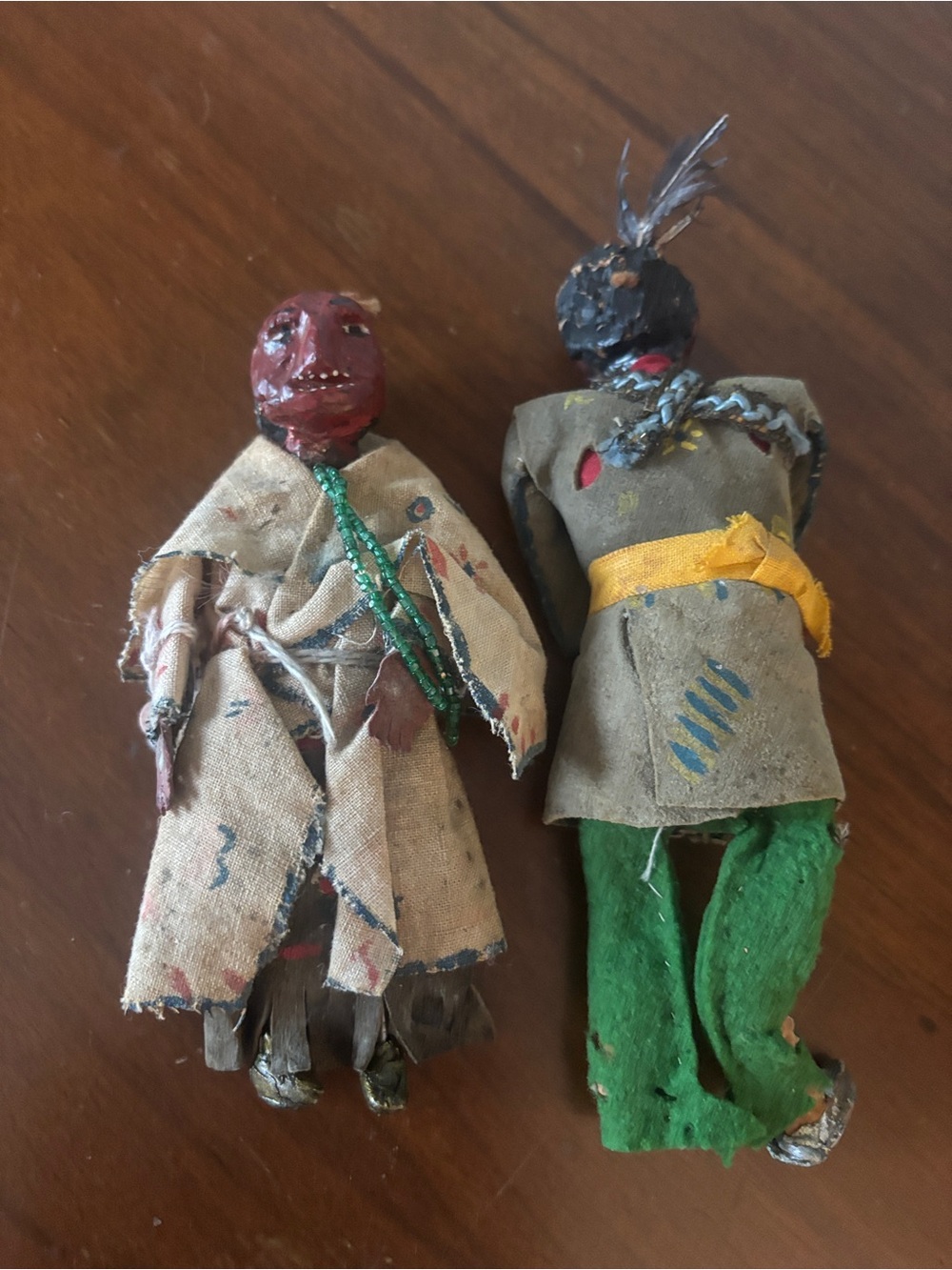 Vintage 1930s American Craft Native American Dolls Set of two